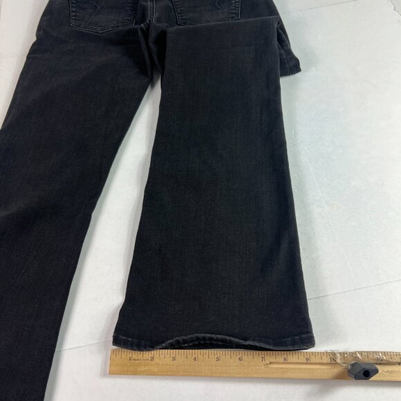 American Eagle Jeans Womens 29x32* Low Rise Skinny Kick Boot Black Denim Tag 4 L - Picture 11 of 16